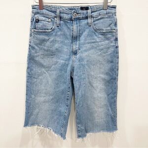 AG Adriano Goldschmied The Etta High Waisted Wide Leg Crop Cutoff Shorts 30R